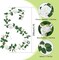 Pack Artificial White Rose Vines Floral Garlands Total 19.5 Ft Fake Vine Silk Flower Garland for Indoor Outdoor Home